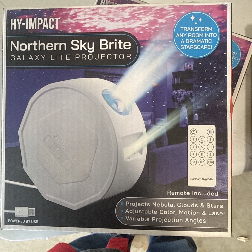 Hy-Impact Northern Sky Brite Galaxy Lite Projector Customizable Color and Motion